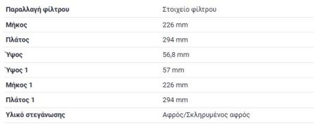 ΦΙΛΤΡΟ ΑΕΡΟΣ M104 M111 M112 M113 OM601 OM604 OM605 OM611 OM628 C-CLASS W202 CLK ΚΟΥΠΕ C208 W208 M-CLASS ML W163 ΣΚΑΛΟΠΑΤΙ