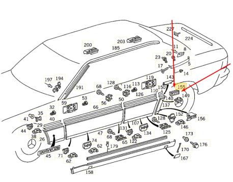 ΚΛΙΠΣ ΑΣΦΑΛΕΙΑ ΧΡΩΜΙΩΝ E-CLASS W124