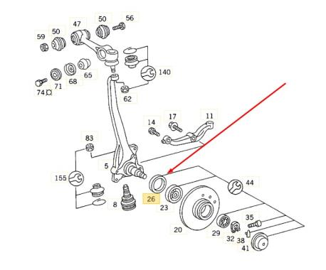 ΤΣΙΜΟΥΧΑ ΕΜΠΡΟΣ ΤΡΟΧΟΥ 50X70X13.5 W123 S-CLASS W116 S-CLASS W126 S-CLASS ΚΟΥΠΕ C126 SL ΚΑΜΠΡΙΟΛΕ R107 W107 SL ΚΟΥΠΕ C107 W107