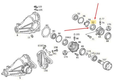 ΤΣΙΜΟΥΧΑ ΔΙΑΦΟΡΙΚΟΥ ΜΙΚΡΗ 33X56X11.8/9 ΜΕ ASD 190 W201 C-CLASS W202 E-CLASS W124 S-CLASS W140 SL ΚΑΜΠΡΙΟΛΕ R129 W129 W124 ΣΕΝΤΑΝ