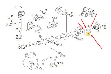 ΣΕΤ ΛΑΣΤΙΧΑΚΙΑ ΜΠΕΚΙΕΡΑΣ OM611 OM612 OM613 OM628 OM668 PARTS KIT O-RING