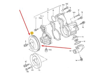 ΤΡΟΧΑΛΙΑ ΙΜΑΝΤΑ ΑΝΤΛΙΑΣ ΝΕΡΟΥ VW CADDY I VW GOLF I Mk1 VW GOLF II Mk2 VW JETTA I VW JETTA II VW PASSAT B2 VW PASSAT B3 VW PASSAT