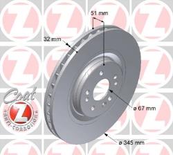 ΔΙΣΚΟΠΛΑΚΕΣ ΕΜΠΡΟΣ M-CLASS W163 ML ΝΕΟ ΜΟΝΤΕΛΟ 345X32 BRAKE DISK