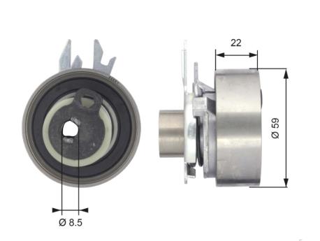 ΡΟΥΛΕΜΑΝ ΤΕΝΤΩΤΗΡΑ ΧΡΟΝΙΣΜΟΥ VW POLO III 6N AEV TENSIONING ROLLER TOOTH BELT PULLEY TIMING BELT TENSIONER