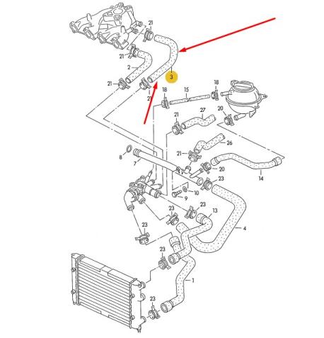 ΚΟΛΑΡΟ ΝΕΡΟΥ ΠΟΛΛΑΠΛΗΣ ΕΙΣΑΓΩΓΗΣ VW GOLF II Mk2 VW GOLF III Mk3 VW JETTA II VW POLO II 86C VW VENTO 1H SEAT CORDOBA 6K SEAT IBIZ