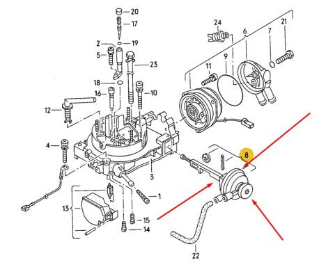 ΦΟΥΣΚΑ ΥΠΟΠΙΕΣΗΣ ΚΑΡΜΠΥΡΑΤΕΡ VW GOLF II Mk2 VW JETTA II VW POLO II 86C PULLDOWN SOCKET PULL DOWN SOCKET