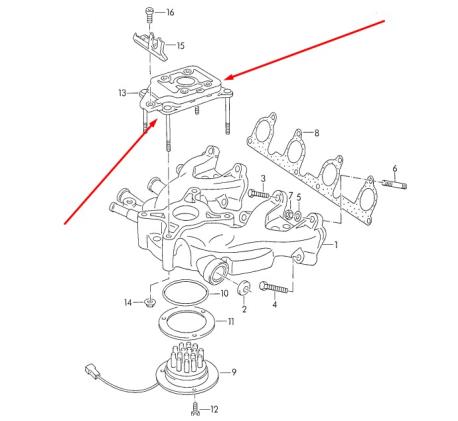 ΒΑΣΗ ΚΑΡΜΠΥΡΑΤΕΡ VW POLO II 86C VW POLO ΚΟΥΠΕ COUPE 86C VW POLO CLASSIC 86C SEAT CORDOBA 6K SEAT IBIZA 6K INTERMEDIATE FLANGE