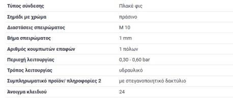 ΦΟΥΣΚΑ ΒΑΛΒΙΔΑ ΛΑΔΙΟΥ ΠΡΑΣΙΝΗ 0.3 - 0.6 bar VW GOLF IV Mk4 1J VW GOLF IV Variant Mk4 1J5 VW LUPO I 6X VW LUPO I 6E VW POLO III 6