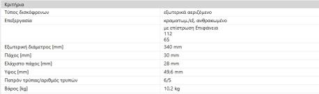 ΔΙΣΚΟΠΛΑΚΕΣ ΕΜΠΡΟΣ AUDI TT 2007 - 2014 1.8 2.0 3.2 TFSI